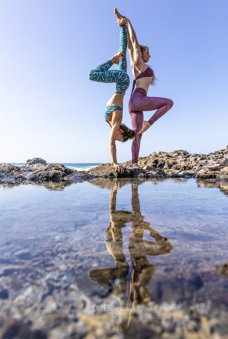 Partner handstand practice