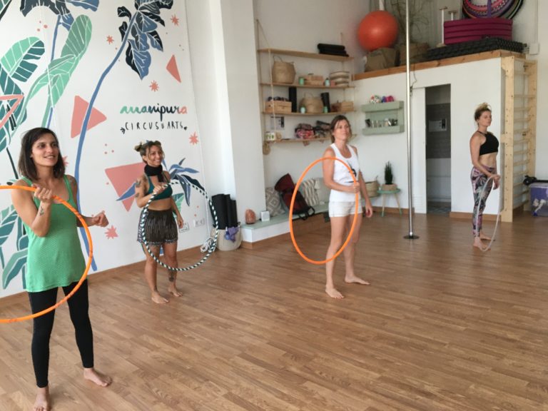 Hula hoop dance class in Fuerteventura